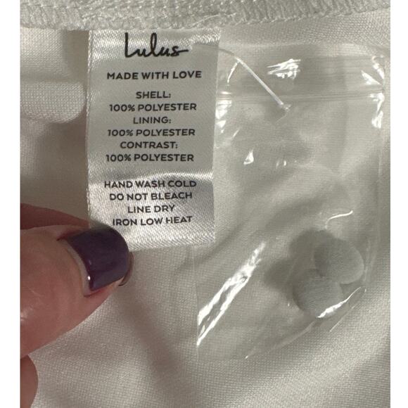 NWT Lulus Beautiful Perfection White Flutter Sleeve Embroidered Maxi Dress Sz S - Picture 6 of 13